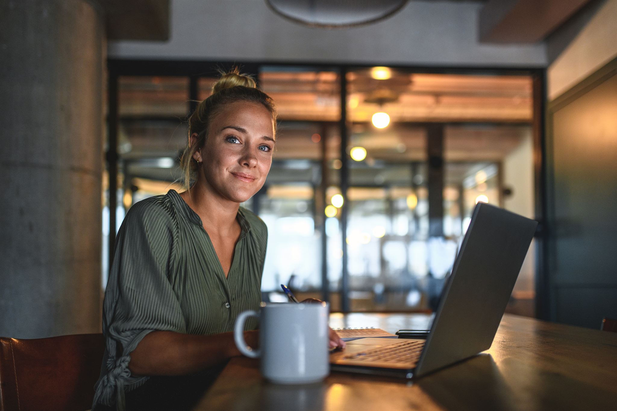 Woman-working-in-boardroom